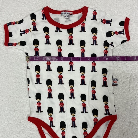 Baby Brit bodysuit with guards England British cotton 6/12m - Picture 6 of 8